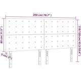  LED uzglavlje plavo 200x5x118/128 cm od tkanine | shoptok.hr