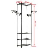  Stojalo za oblačila jeklo in netkano blago 55x28,5x175 cm črno, (20771640) | Shoptok.si