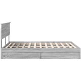  Postelja s shranjevanjem z vzglavjem Siva Sonoma 150 x 200 cm, (5000106680) | Shoptok.si