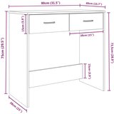  Radni stol boja smeđeg hrast 80x40x75 cm od konstruiranog drva | Eponuda.ba