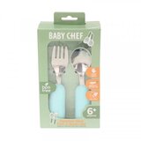 BABY CHEF set kašika i viljuška, plavi Cijene