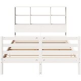 vidaXL Knjižna postelja brez vzmetnice bela 120x200 cm trdna borovina | Shoptok.si