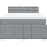  Krevet box spring s madracem svjetlosivi 140x200 cm od tkanine | shoptok.hr