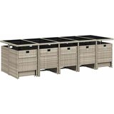  15-dijelni vrtni blagovaonski set s jastucima svijetlosivi | shoptok.hr