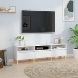 vidaXL TV omarica visok sijaj bela 150x30x44,5 cm inženirski les Cene