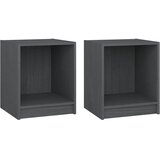  Noćni ormarići 2 kom sivi 35,5 x 33,5 x 41,5 cm od borovine | Eponuda.com