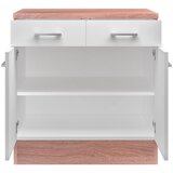 XXXL Kuhinjska Spodnja Omarica Samoa, Bela, Barva Hrasta | Shoptok.si