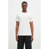 Fred Perry Pamučna majica za muškarce, boja: bež, bez uzorka, M1588.Y20 Cijene