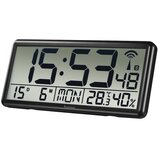 Hama 186352 "jumbo" zidni sat sa termometrom, crni | shoptok.hr