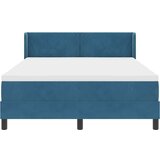 VidaXL Box Spring postelja z vzmetnico temno modra 140x200 cm žamet, (22050436) Slike