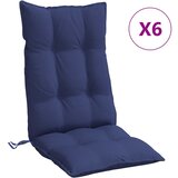  Jastuci za stolice s visokim naslonom 6 kom tamnoplavi tkanina | shoptok.hr