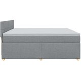 Krevet s oprugama i madracem svjetlosivi 200 x 200cm od tkanine | shoptok.hr