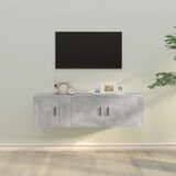 vidaXL 2-dijelni set TV ormarića siva betona konstruirano drvo | shoptok.hr