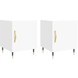 Maison Chic Dvo delni komplet Nočne omarice - Nočne mize bela 40x40x50 cm inženirski les, (21689932) | Shoptok.si