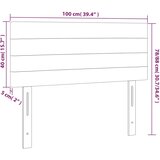  Uzglavlje plavo 100x5x78/88 cm od tkanine | shoptok.hr