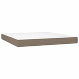 Krevet s oprugama i madracem smeđesivi 160x200 cm tkanina | Eponuda.com