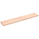  Stenska polica 220x40x(2-6) cm neobdelana trdna hrast | Shoptok.si