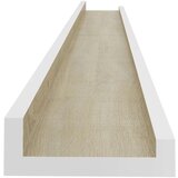 vidaXL zidne police 4 kom bijele i boja hrasta sonome 100 x 9 x 3 cm | shoptok.hr