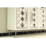 Hanah home komoda dome KB150 white silver