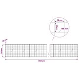  Gabion s žicom debljine 5 mm i mrežom 10x10 cm 450x20x50 cm - 20 cm 50 cm 450 cm | shoptok.hr