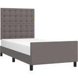  Za krevet s uzglavljem sivi 90x200 cm od umjetne kože | shoptok.hr