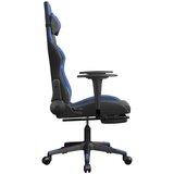  Igralni stol z oporo za noge črno in modro umetno usnje, (21152340) | Shoptok.si