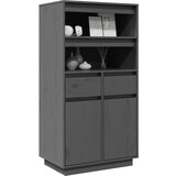  Visoka komoda siva 60 x 40 x 116,5 cm od masivne borovine | shoptok.hr