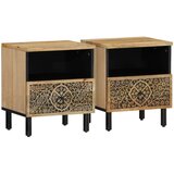 Furnova Nočna omarica 2 kosa 40x33x46 cm trdna borovina, (22008183) | Shoptok.si