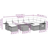  10-dijelni set vrtnih sofa s jastucima crni od poliratana | shoptok.hr