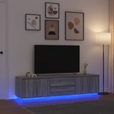 vidaXL TV omarica z LED lučkami siva sonoma 193,5x41x50 cm | Shoptok.si