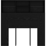 vidaXL Posteljna glava Črni hrast 100 x 19 x 103.5 cm Konstruiran les | Shoptok.si