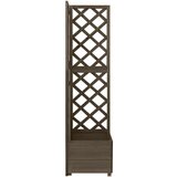  Kutna sadilica s rešetkom siva 40x40x150 cm od masivne jelovine | shoptok.hr