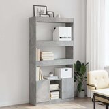  Visoka komoda siva boja betona 92x33x180 cm konstruirano drvo | shoptok.hr