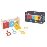 Janod Shape Sorter Box with Keys aktivnostna vstavljanka 18m+ 1 kos | Shoptok.si