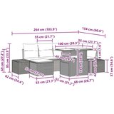  Vrtna sedežna garnitura z blazino 7 pcs Rjava in rdeča, (5000134723) | Shoptok.si