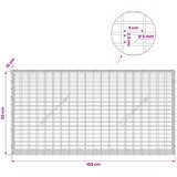  Gabion s žicom debljine 5 mm i mrežom 5x2,5 cm 100x10x50 cm Slike