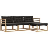  Set vanjskih sofa 4 kom. Bijela i crna | shoptok.hr