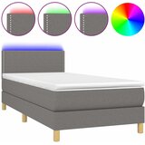  Krevet box spring s madracem LED tamnosivi 100x200 cm tkanina | shoptok.hr