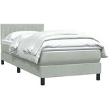  spring postelja z vzmetnico Svetlo siva 80x210 cm žamet, (21791993) | Shoptok.si