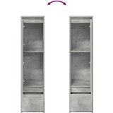 vidaXL Visoka omara betonsko siva 29,5x34x119,5 cm inženirski les | Shoptok.si