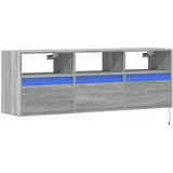  Zidni TV ormarić s LED svjetlima boja hrasta 130x31x45 cm | shoptok.hr