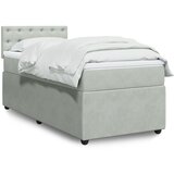 Maison Chic Box spring postelja - Vzmetna postelja z vzmetnico svetlo siva 100x200 cm žamet SL4976, (21901438) | Shoptok.si