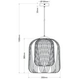 Globo 15965H1 - Visilica na sajli DICHTI 1xE27/40W/230V prečnika 35 cm | Eponuda.com