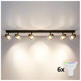  Brilagi - LED RGBW prigušiva spot svetiljka NUGGET 6xGU10/6W/230V crna/zlatna | Eponuda.com