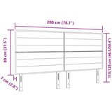  LED uzglavlje s tamnosmeđim dizajnom 100 cm tkanine | shoptok.hr