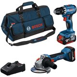 Bosch Komplet od 3 alata od 18V: GSR + GWS + 2x4,0 Ah + GAL 0615A5007N | Eponuda.com