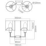 Open design OR81497 - zidna lampa casa 2xE14/12W/230V sjajni hrom/krem | Eponuda.com