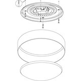 Eglo palomaro 1 plafonjera/1, led, 18w, 2000lm, prom 405, plastika/tekstil smeđa | shoptok.hr