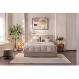 Bonami Selection Bež oblazinjena zakonska postelja s prostorom za shranjevanje z ležiščem/roštom 180x200 cm Thessa Bold - | Shoptok.si
