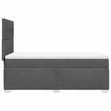  Krevet s oprugama i madracem tamnosivi 90 x 190 cm od tkanine | shoptok.hr